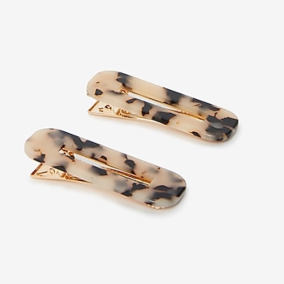 Two Pack Tortoise Print Barrettes - Picture 2 of 3